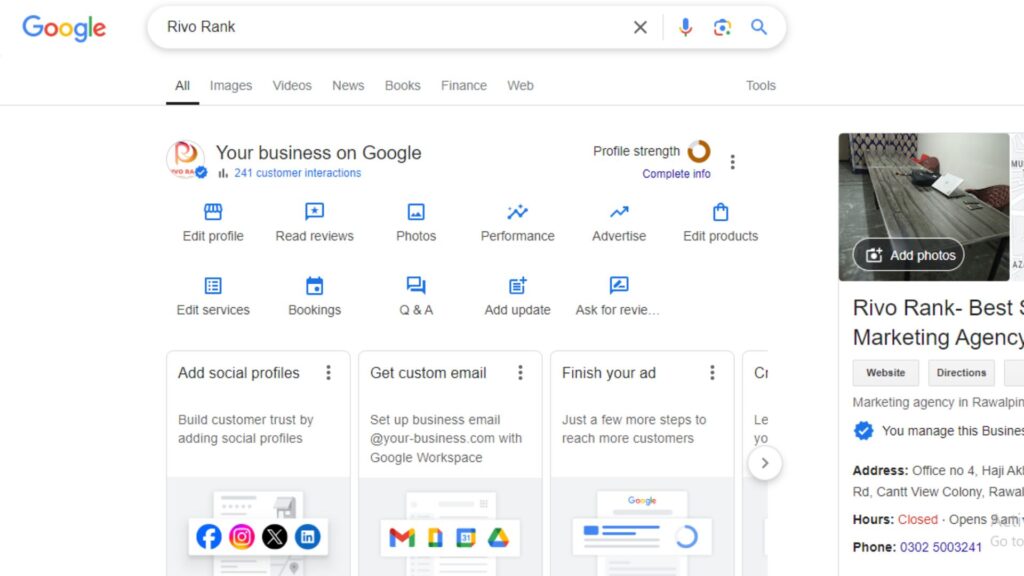 Optimize Google My Business Profile 